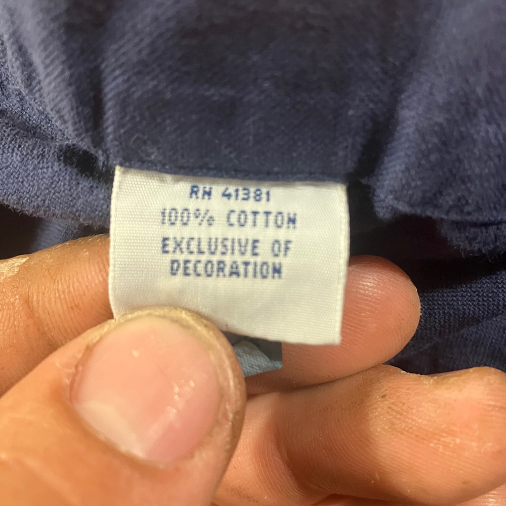 Ralph Lauren Mens Medium Navy Blue Cotton Button Down Long Sleeve Shirt RN 41381 - Picture 8 of 11